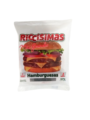HAMBURGUESAS (Clasicas) Riccisimas 100% carne x5paq.