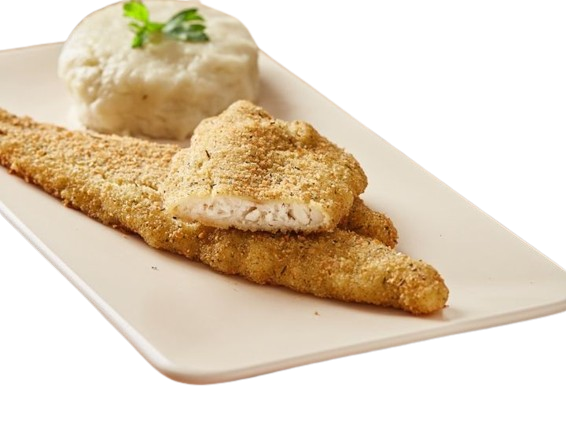 MILANESA DE MERLUZA CROCANTE A LAS FINAS HIERBAS (Filet rebozado saborizado) GRANGY'S x5kg