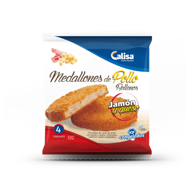 MEDALLONES POLLO CON JAMON Y QUESO Calisa x320gr