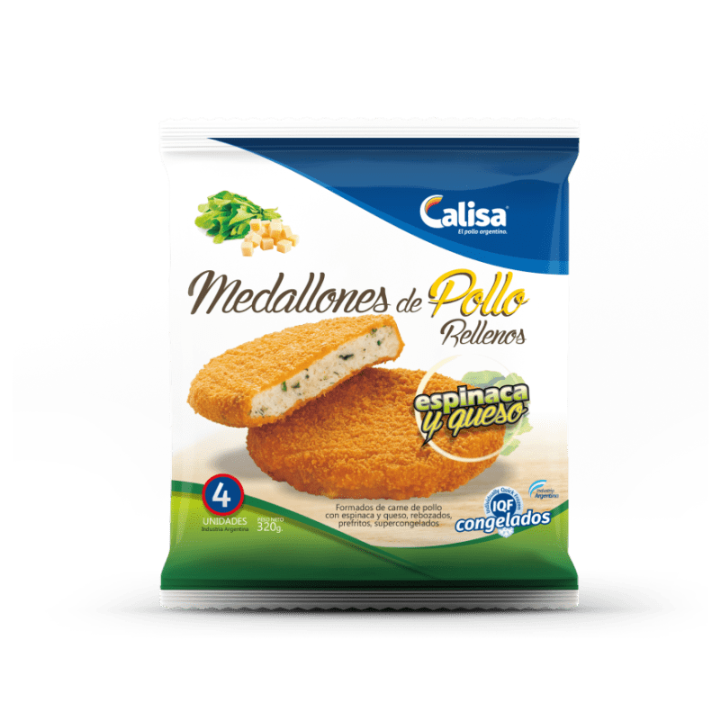 MEDALLONES POLLO CON ESPINACA Calisa x320gr