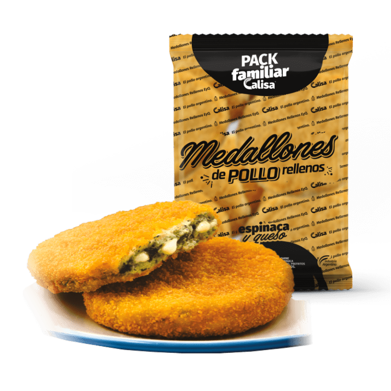 MEDALLON DE POLLO CON ESPINACA Y QUESO Calisa x5kg