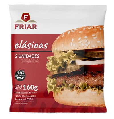 HAMBURGUESA CARNE (Clásica) x5paq Friar