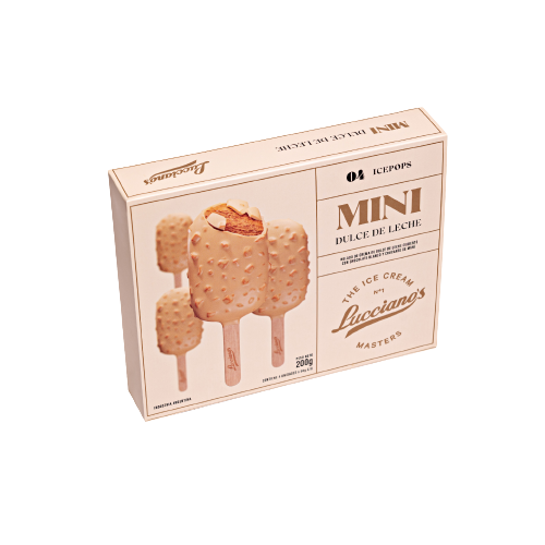PALETAS MINI DULCE DE LECHE LUCCIANO´S x4uni