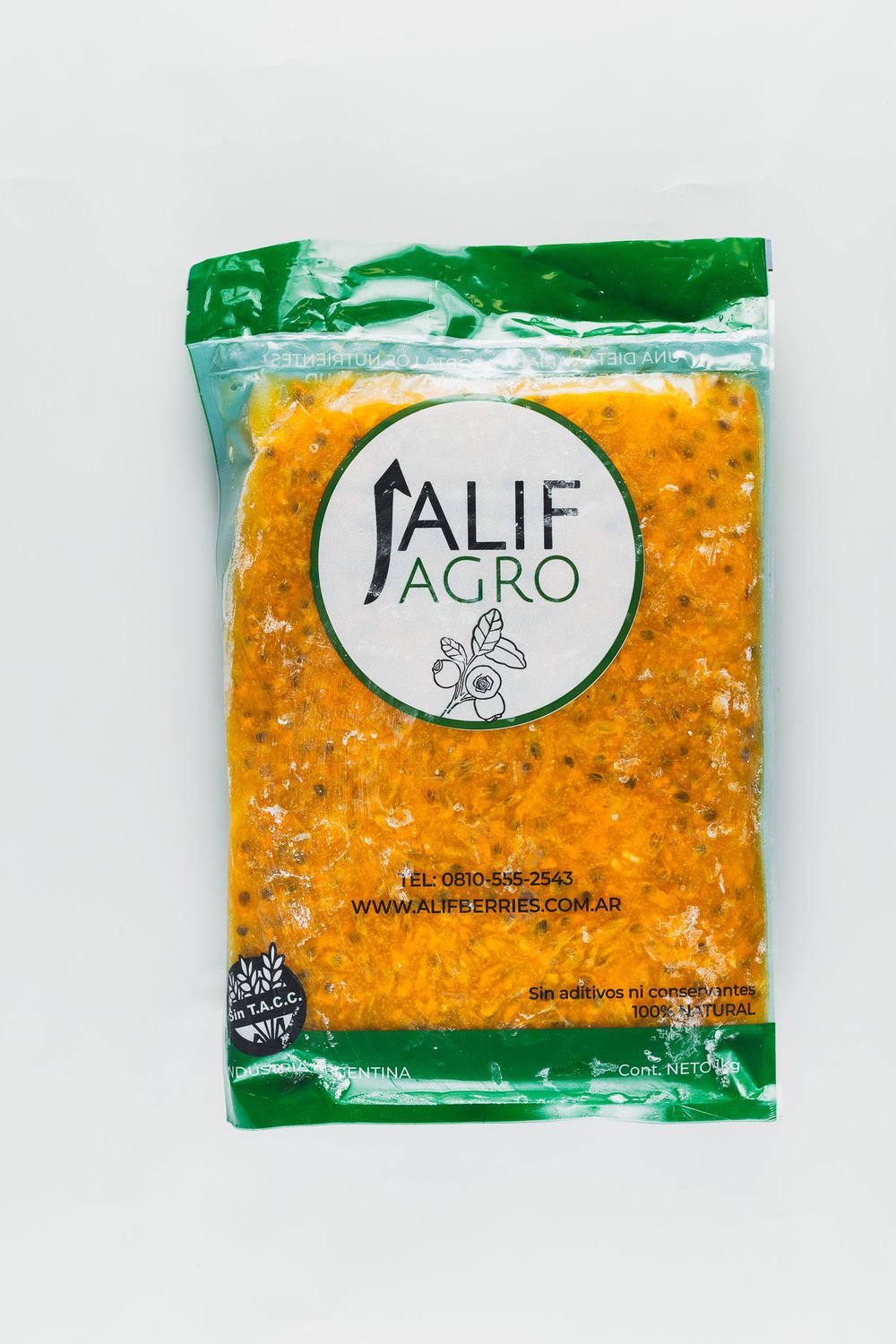 PULPA DE MARACUYÁ CON SEMILLAS Alif Agro x250gr