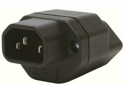 STEFFEN Fiche adaptateur C14 - T13 Noir STEFFEN Fiche adaptateur C14 - T13 Noir