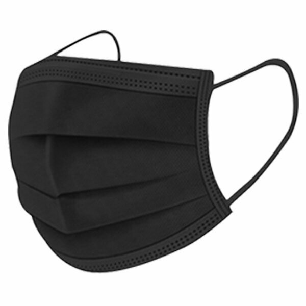 MASCARILLA DESECHABLE 3 CAPAS HIGIENICA 50 UNID. NEGRA