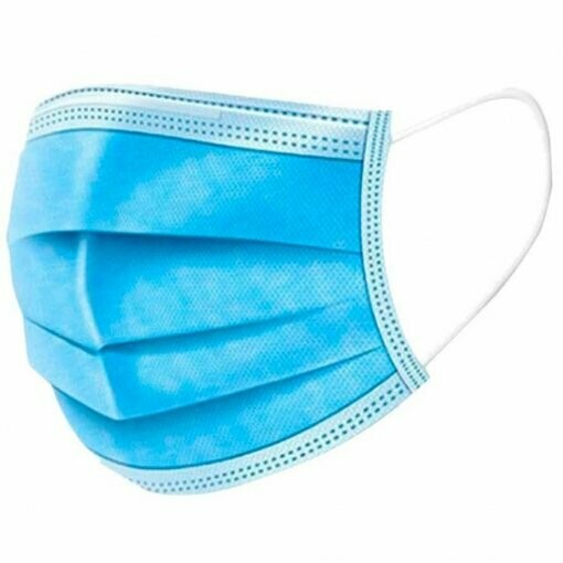 MASCARILLA DESECHABLE 3 CAPAS HIGIENICA 50 UNID. AZUL