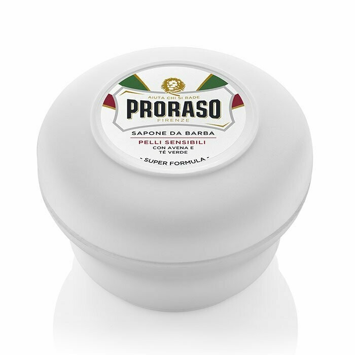 TARRO JABON AFEITAR PRORASO TÉ VERDE Y AVENA 150ML.