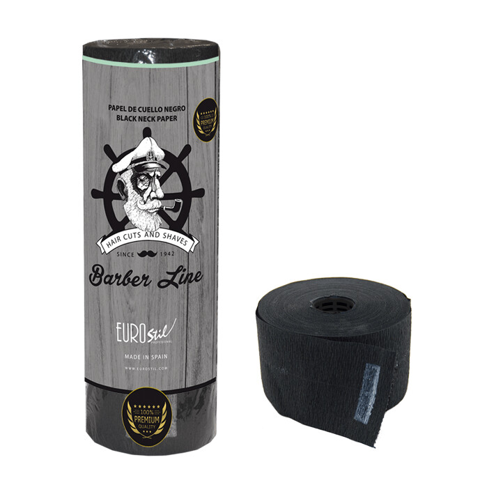 PACK 5 ROLLOS PAPEL DE CUELLO NEGRO BARBER LINE