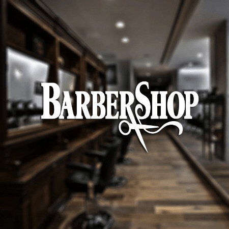 VINILO COLOR BLANCO BARBER SHOP