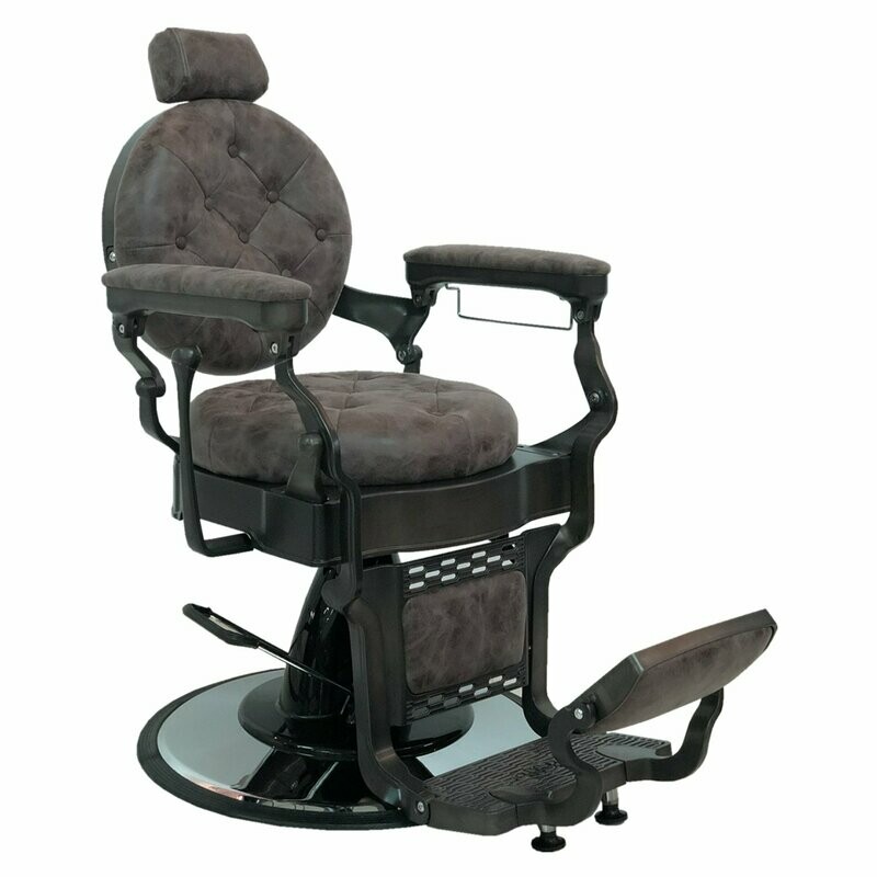 SILLON BARBERIA VINTAGE NEGRO SHC MARRON