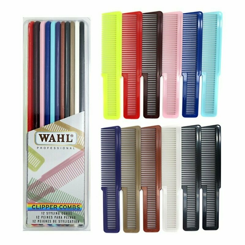 BLISTER 12 PEINES FLAT TOP COLORES VARIADOS