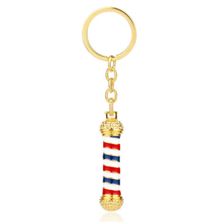 LLAVERO SHC BARBER POLE GOLD DORADO