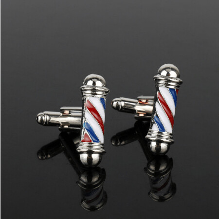 GEMELOS SHC BARBER POLE PLATA