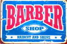 CARTEL METALICO VINTAGE BARBER SHOP 20X30