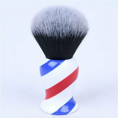 BROCHA  AFEITAR FIBRA SINTETICA  24 MANGO BARBER POLE