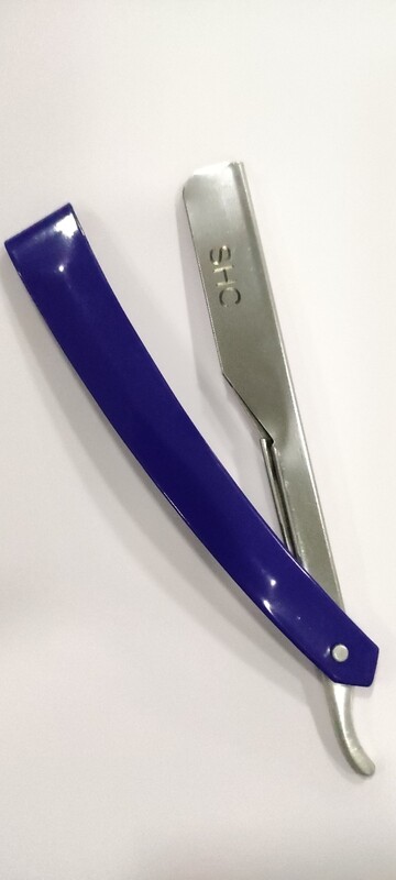 NAVAJA BARBERO METAL HOJA INTERCAMBIABLE SHC AZUL