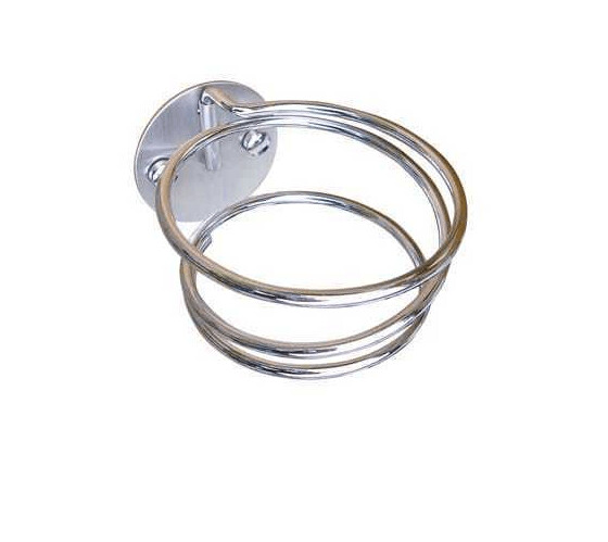 SOPORTE SECADOR PARED METAL PLATA