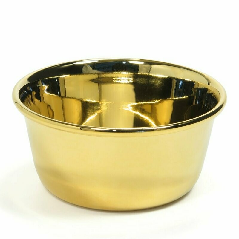 BOL DE AFEITADO OMEGA GOLD DORADO ACERO INOXIDABLE