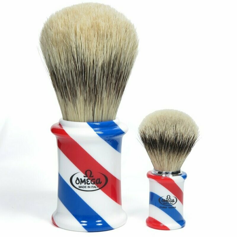 BROCHA DE AFEITAR GIGANTE NATURAL BARBER POLE
