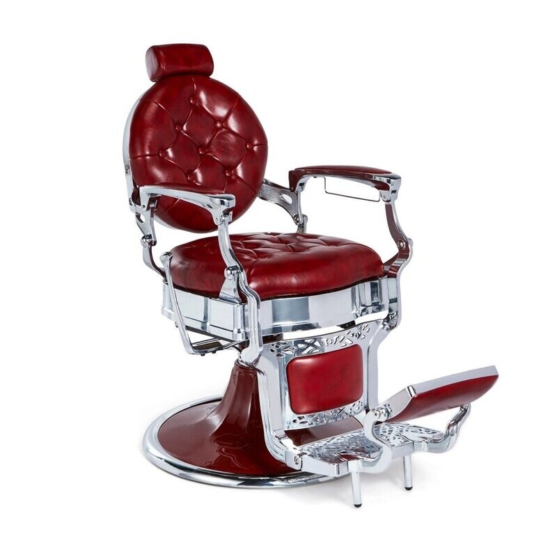 SILLON BARBERIA VINTAGE NEGRO SHC ROJO PLATA SILLON BARBERIA VINTAGE NEGRO SHC ROJO PLATA