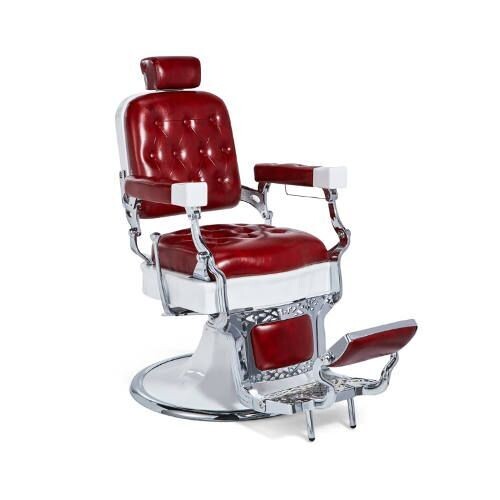 SILLON BARBERIA VINTAGE NEGRO SHC ROJO BLANCO