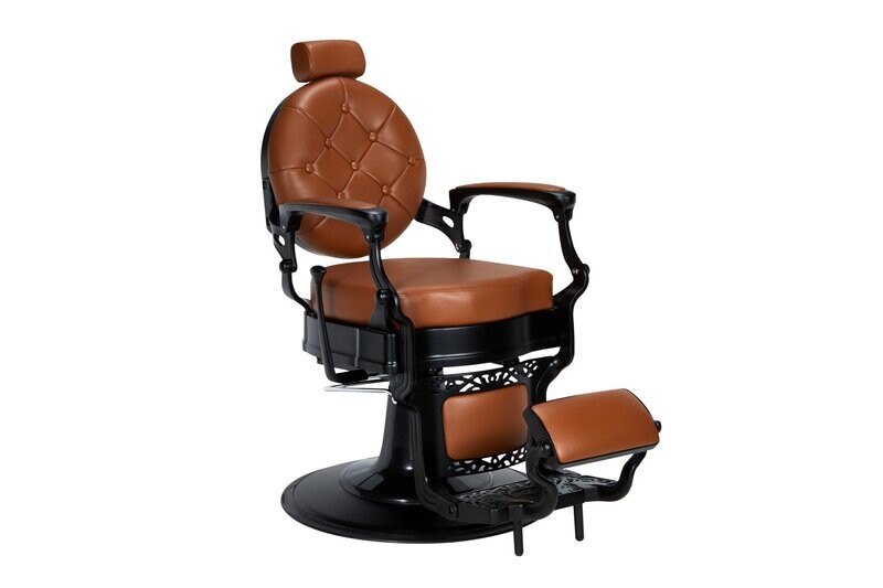 SILLON BARBERIA VINTAGE MARRON SHC MARRON NEGRO