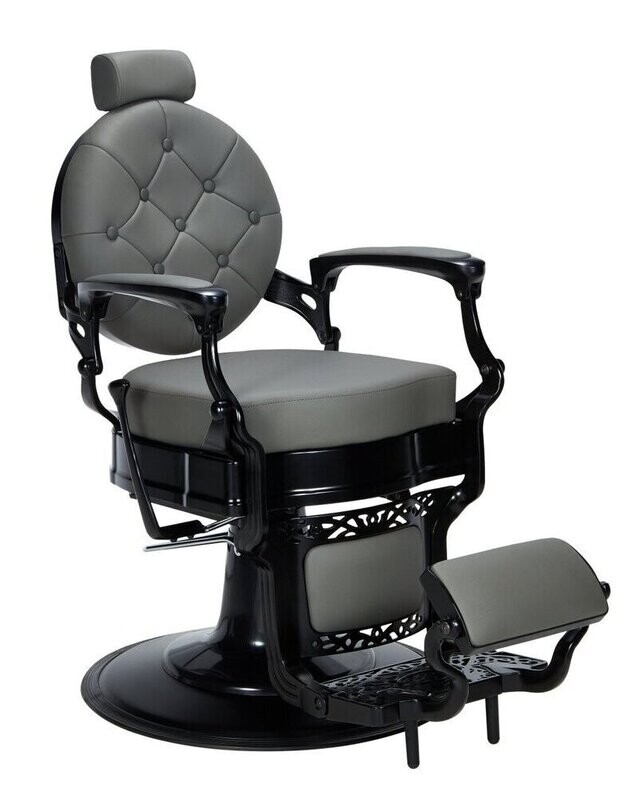SILLON BARBERIA VINTAGE NEGRO SHC GRIS NEGRO