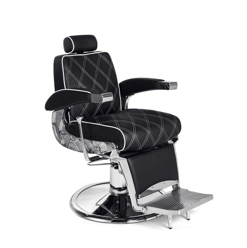 SILLON BARBERIA PLATA NEGRO BOMBA 300 KG SILLON BARBERIA PLATA NEGRO BOMBA 300 KG