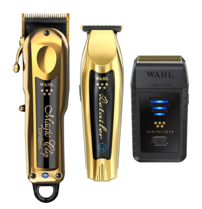 COMBO MAQUINA WAHL MAGIC CLIP DETAILER VANISH + BASE DE CARGA