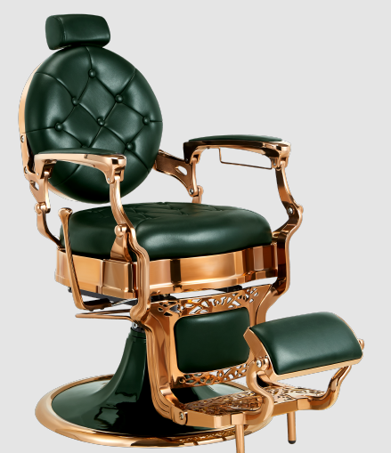 SILLON BARBERIA VINTAGE NEGRO SHC VERDE ROSADO