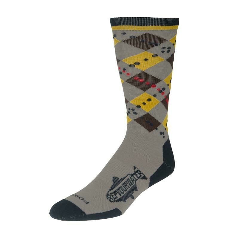 Rep Your Water Brown Trout Argyle Ultra Light Socks