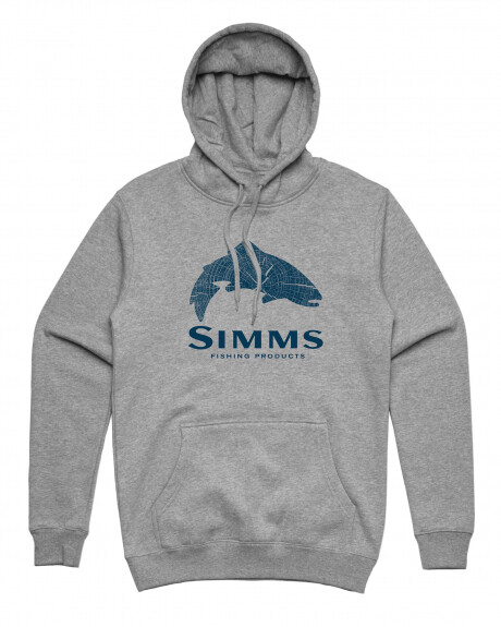 Simms M'S WOOD TROUT FILL HOODY GREY HEATHER XL