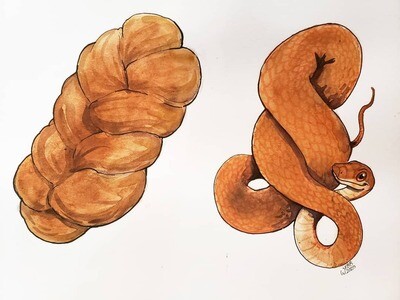 Snake Bread Print 5x7