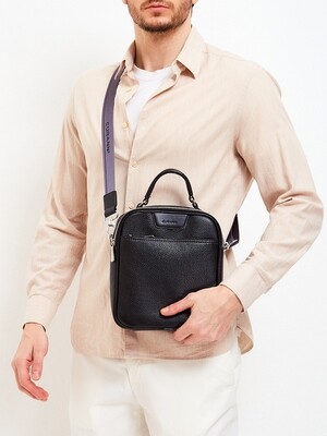 Мужская сумка через плечо планшет из натуральной кожи CURANNI