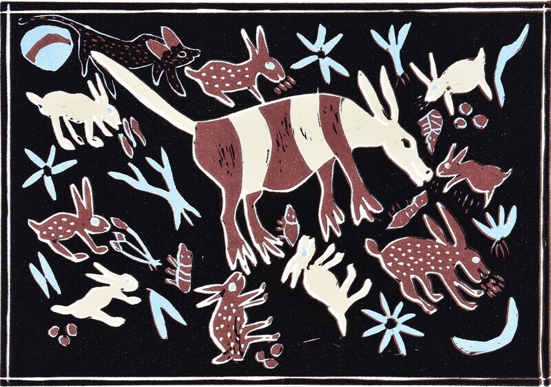Kuru Art - Antbear and Hares