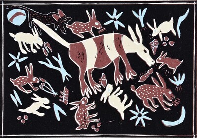 Kuru Art - Antbear and Hares