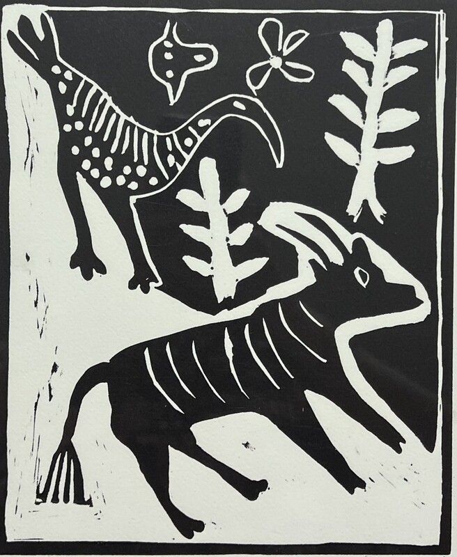 Kuru Art - Gemsbok and Hornbill