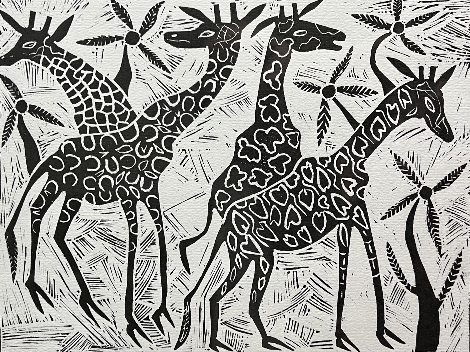 Kuru Art - Young Giraffes
