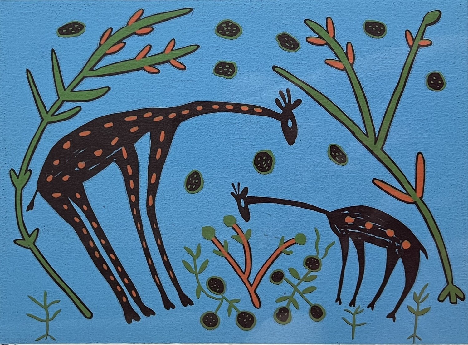 Kuru Art - Giraffe and Camelthorn Tree