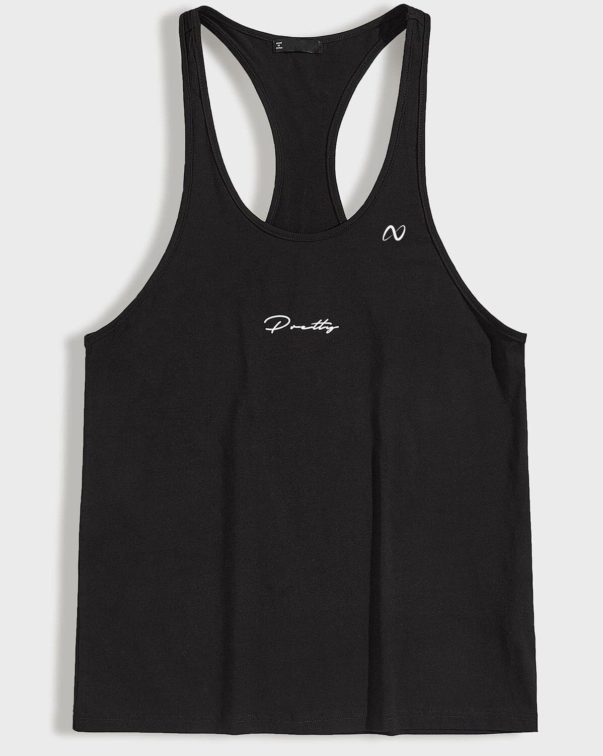 Guys Letter Graphic Racer Back Tank Top
