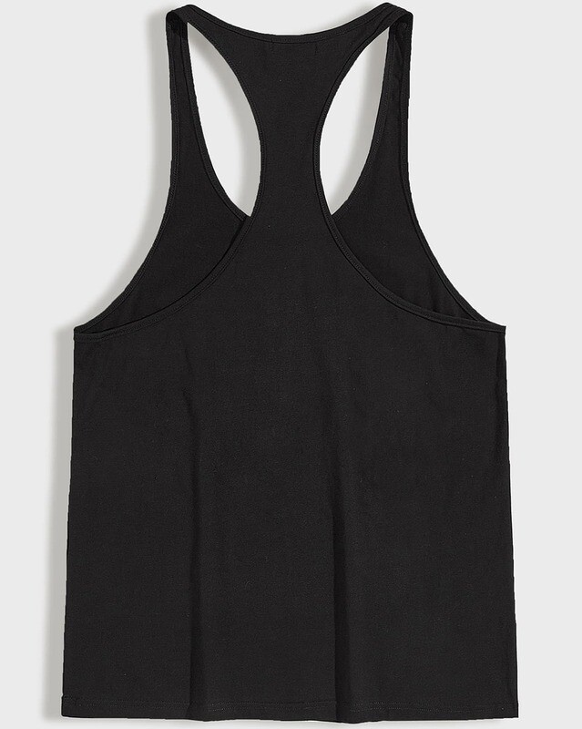 Guys Letter Graphic Racer Back Tank Top
