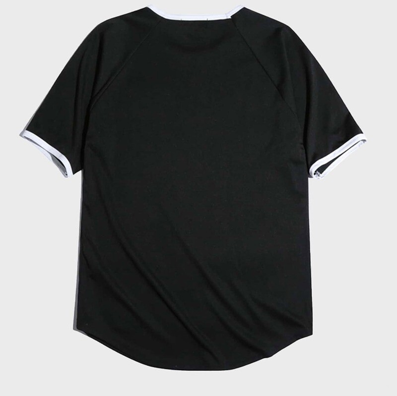Guys Contrast Binding Raglan Sleeve Tee