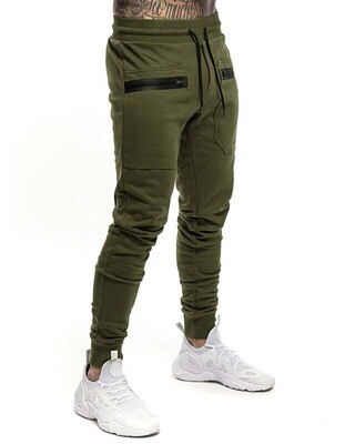 Guys Drawstring Waist Zip Detail Sweatpants