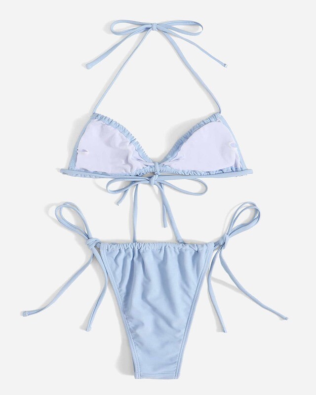 Two piece Solid Triangle Bikini