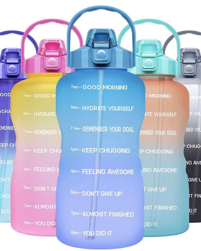 Motivational Water Bottle with Time Marker 1 Gallon