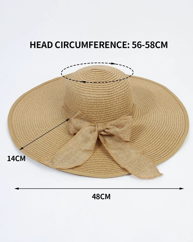 Bow Decor Straw Hat