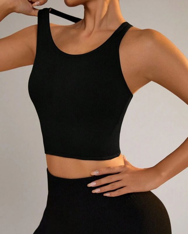 Solid Color Athletic Workout Tank Tops