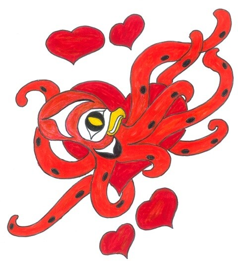 Octopus &amp; Hearts by Doug LaFortune