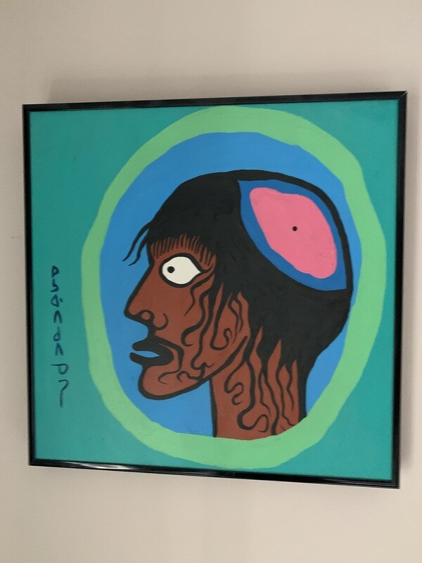 Norval Morrisseau, Self Portrait Acrylic Original